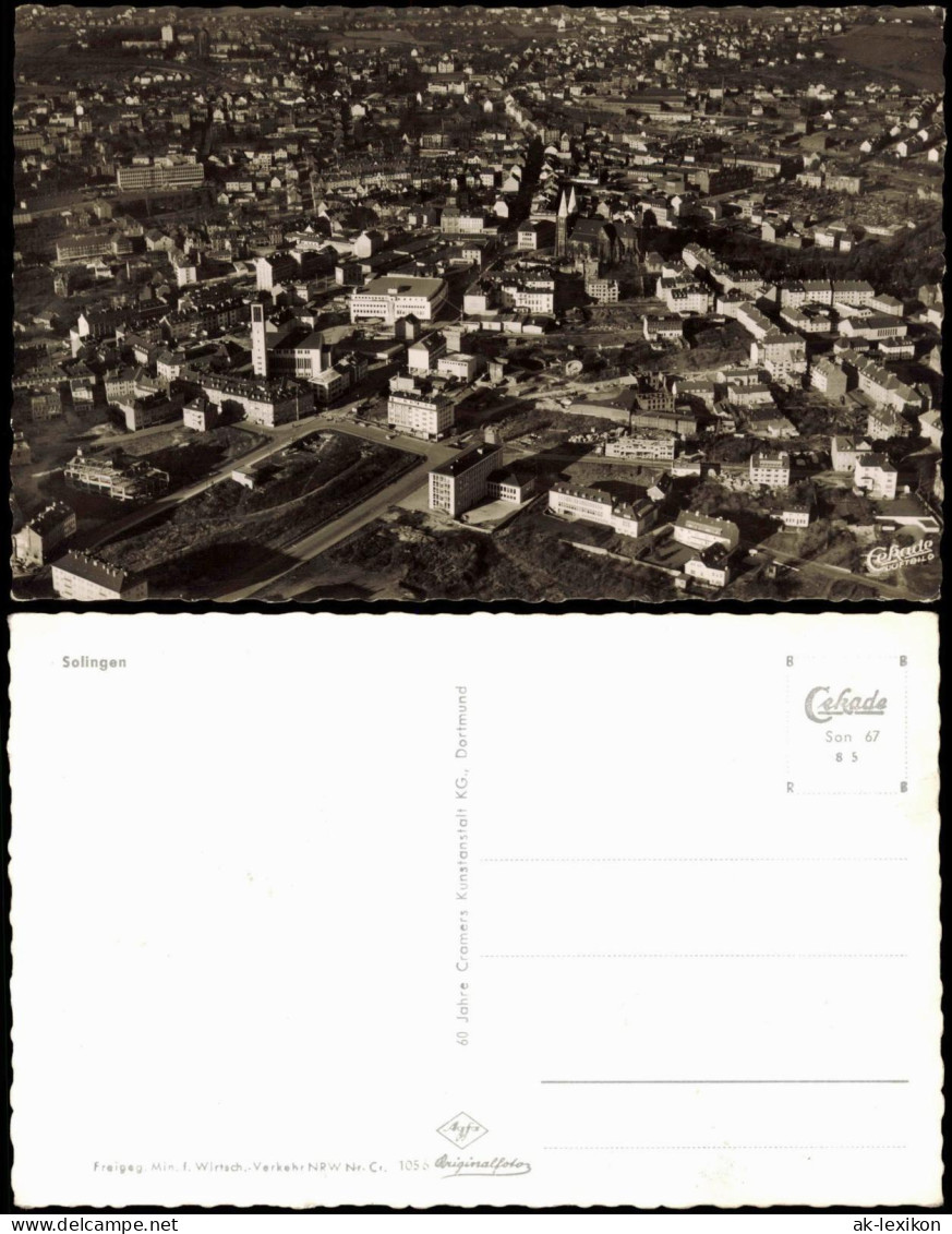 Ansichtskarte Solingen Luftbild Fliegeraufnahme 1967 - Solingen