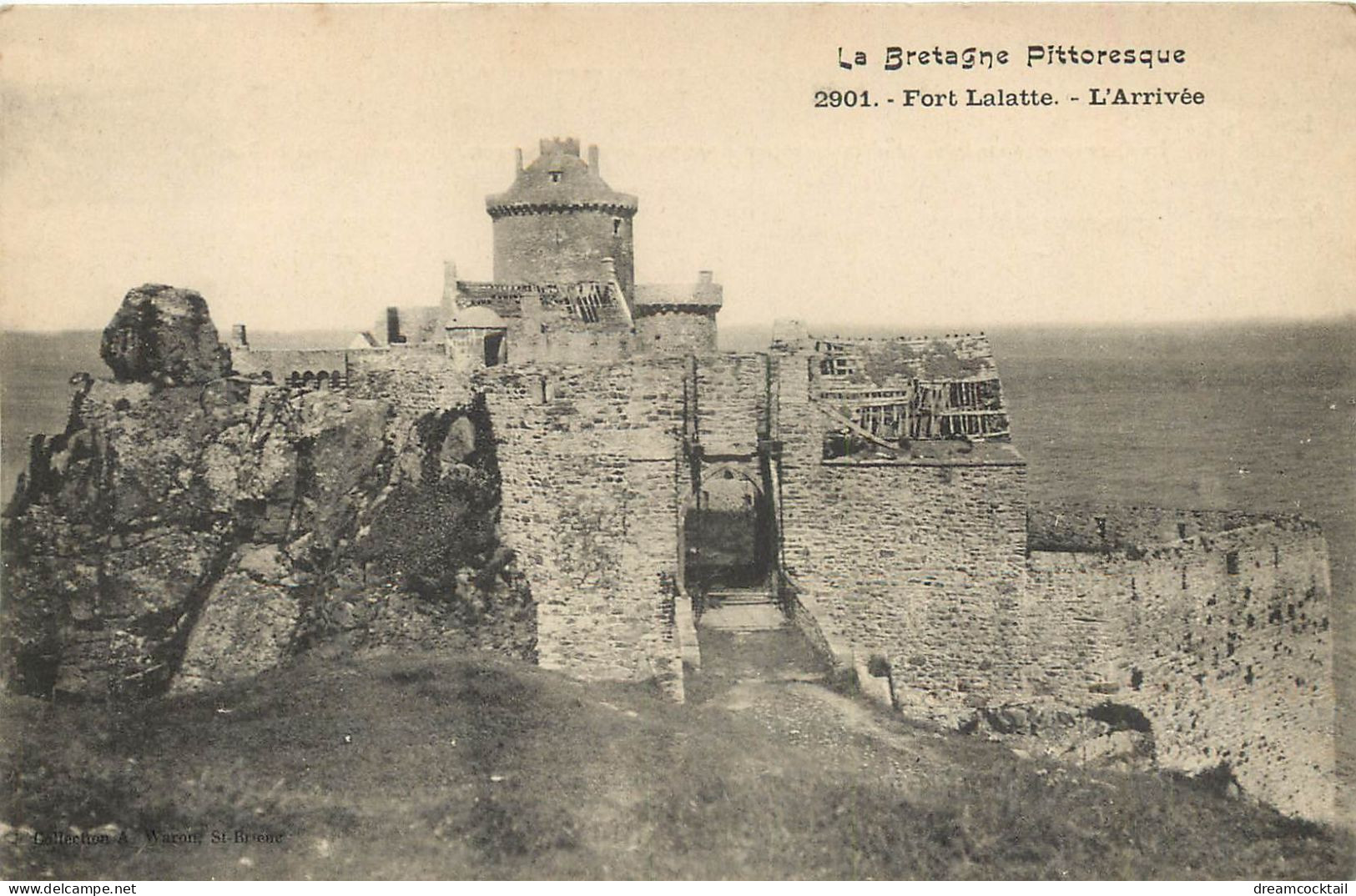 22 Cap Frehel 3 Cpa FORT LALATTE. Pierre Gargantua, Deuxième Enceinte Et L'Arrivée - Cap Frehel