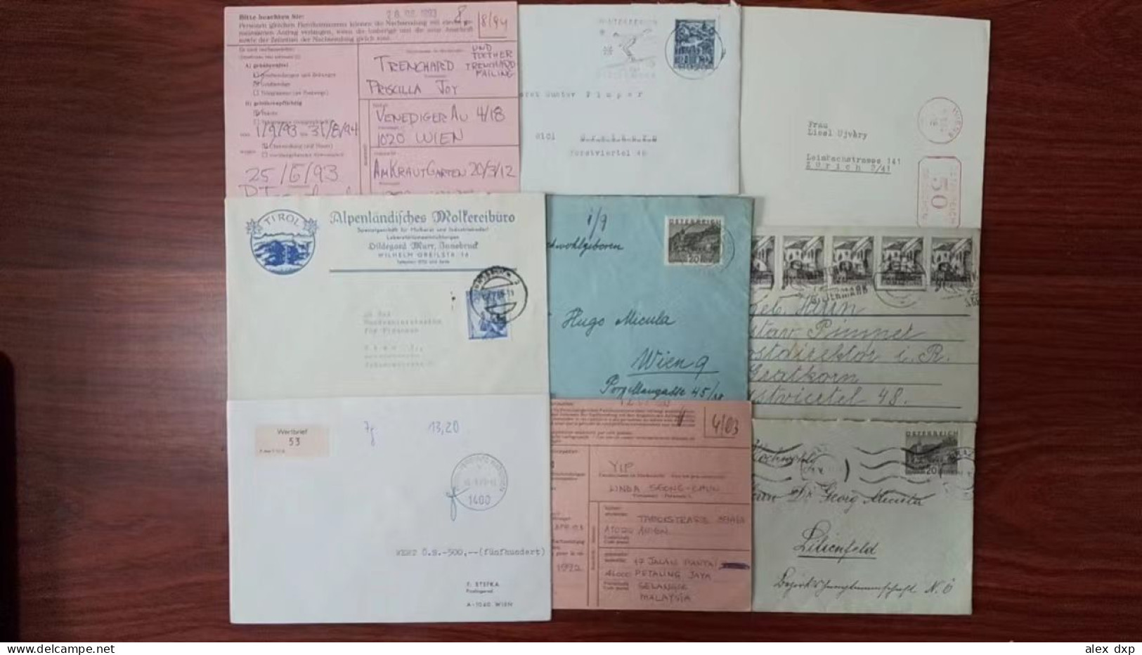 AUSTRIA (LOT-6) > 1953-93 POSTAL HISTORY > 9 Items Of Different Years Of 2nd Republic - Autres & Non Classés