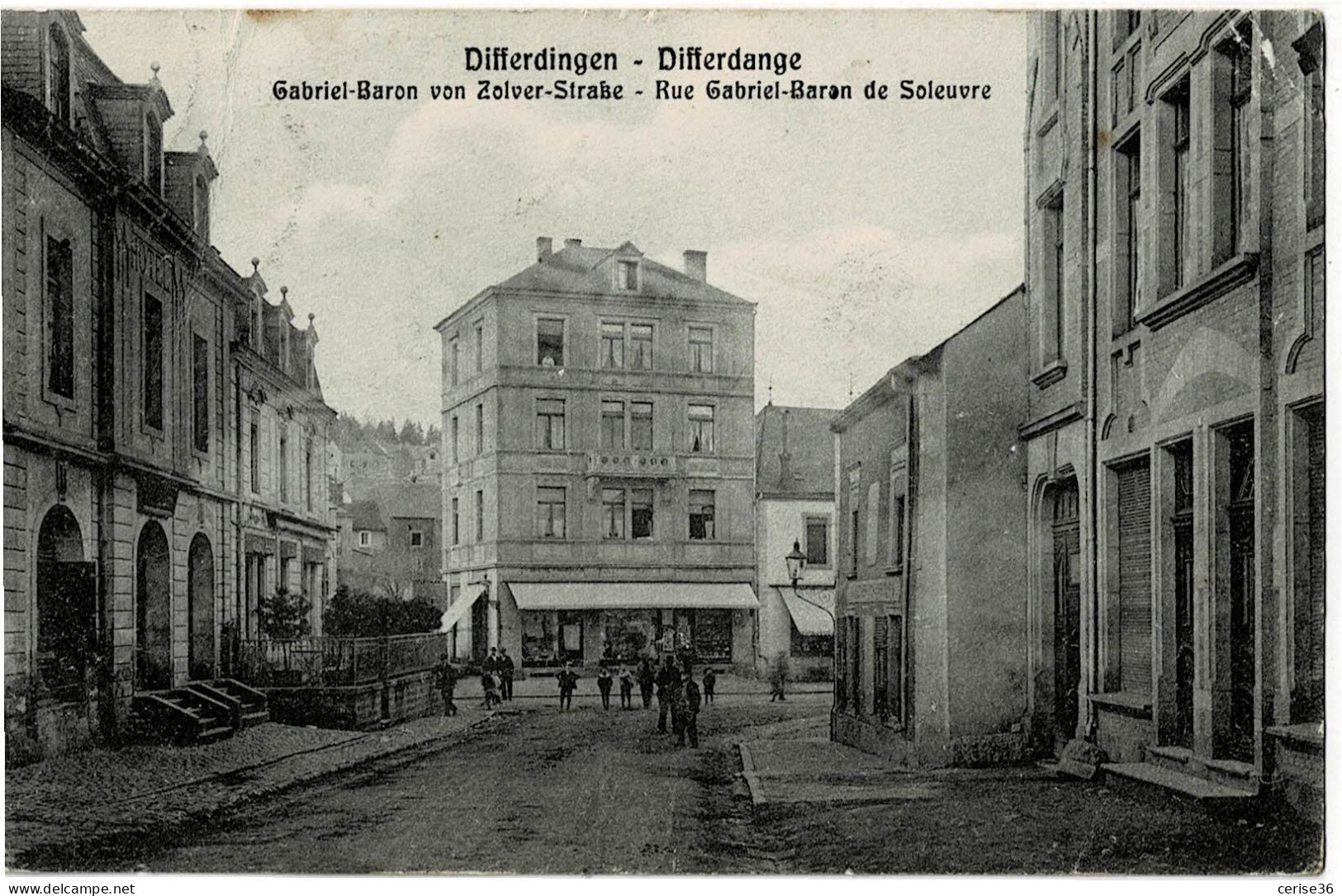 Differdange Rue Gabriel-Baron De Soleuvre Circulée En 1909 - Differdange