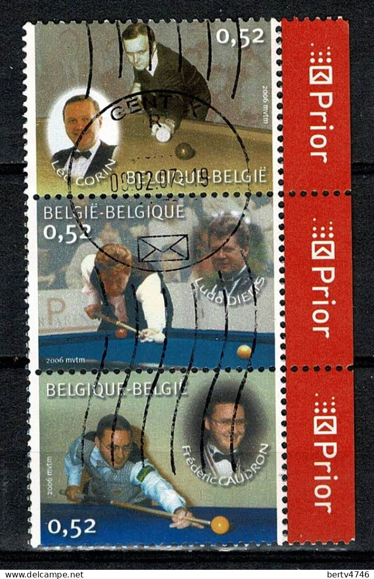 Belg. 2006 - 3510, 3511, 3512, Yv 3490, 3492, 3494Biljart / Billiard - Corin, Dielis, Caudron - Usati