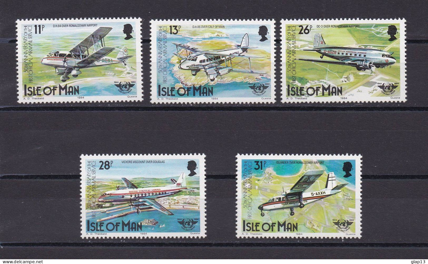 ILE DE MAN 1984 TIMBRE N°253/57 NEUF** AVIONS - Man (Ile De)