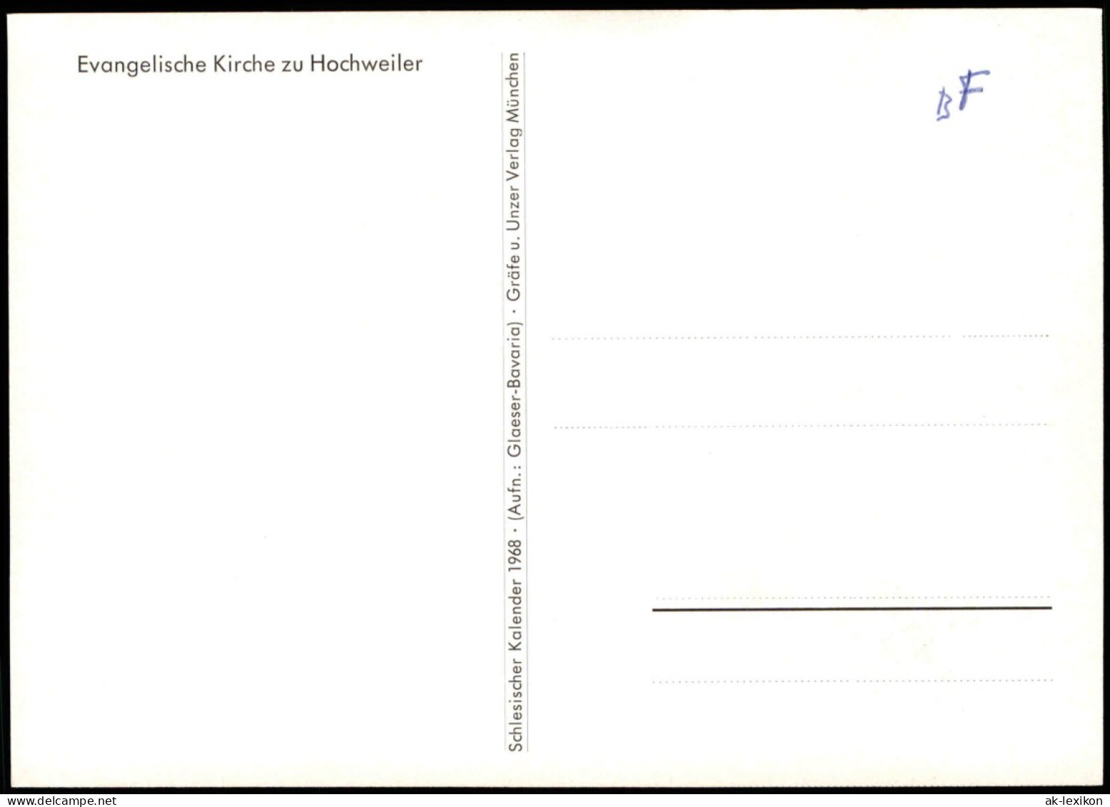 Ansichtskarte  Evangelische Kirche Zu Hochweiler 1970 - Andere & Zonder Classificatie