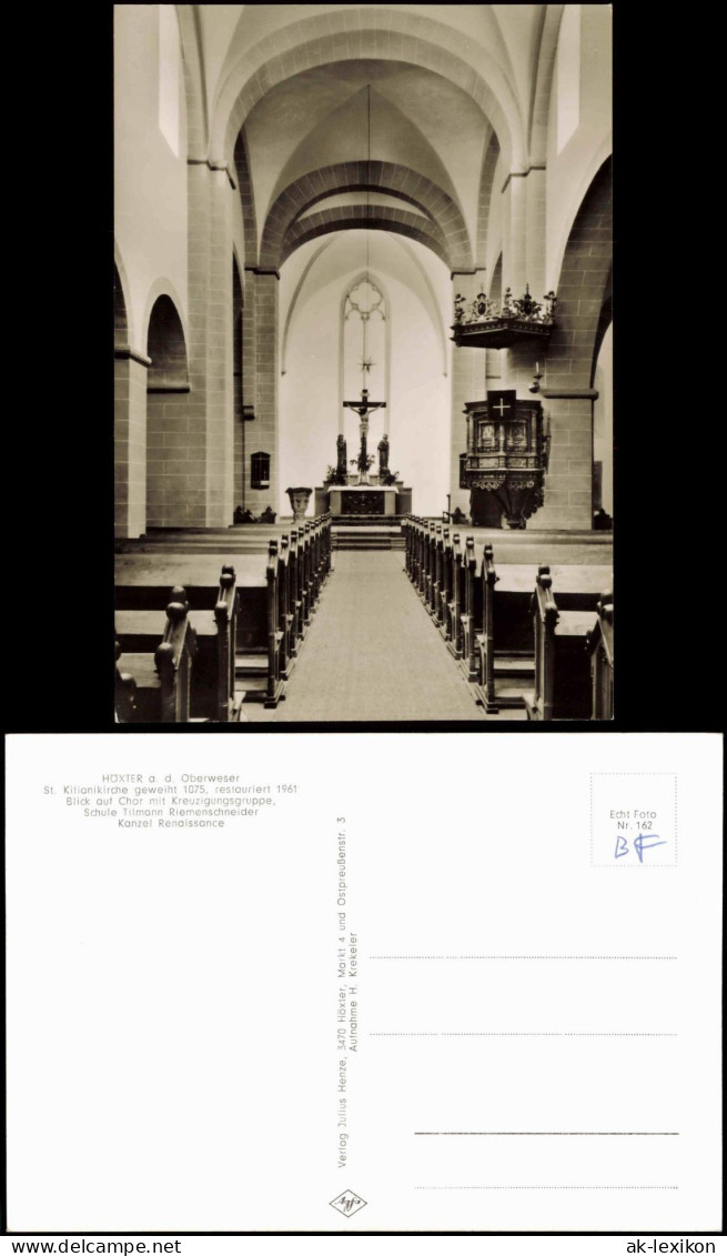 Ansichtskarte Höxter (Weser) St. Kilianikirche Innenansicht 1960 - Höxter