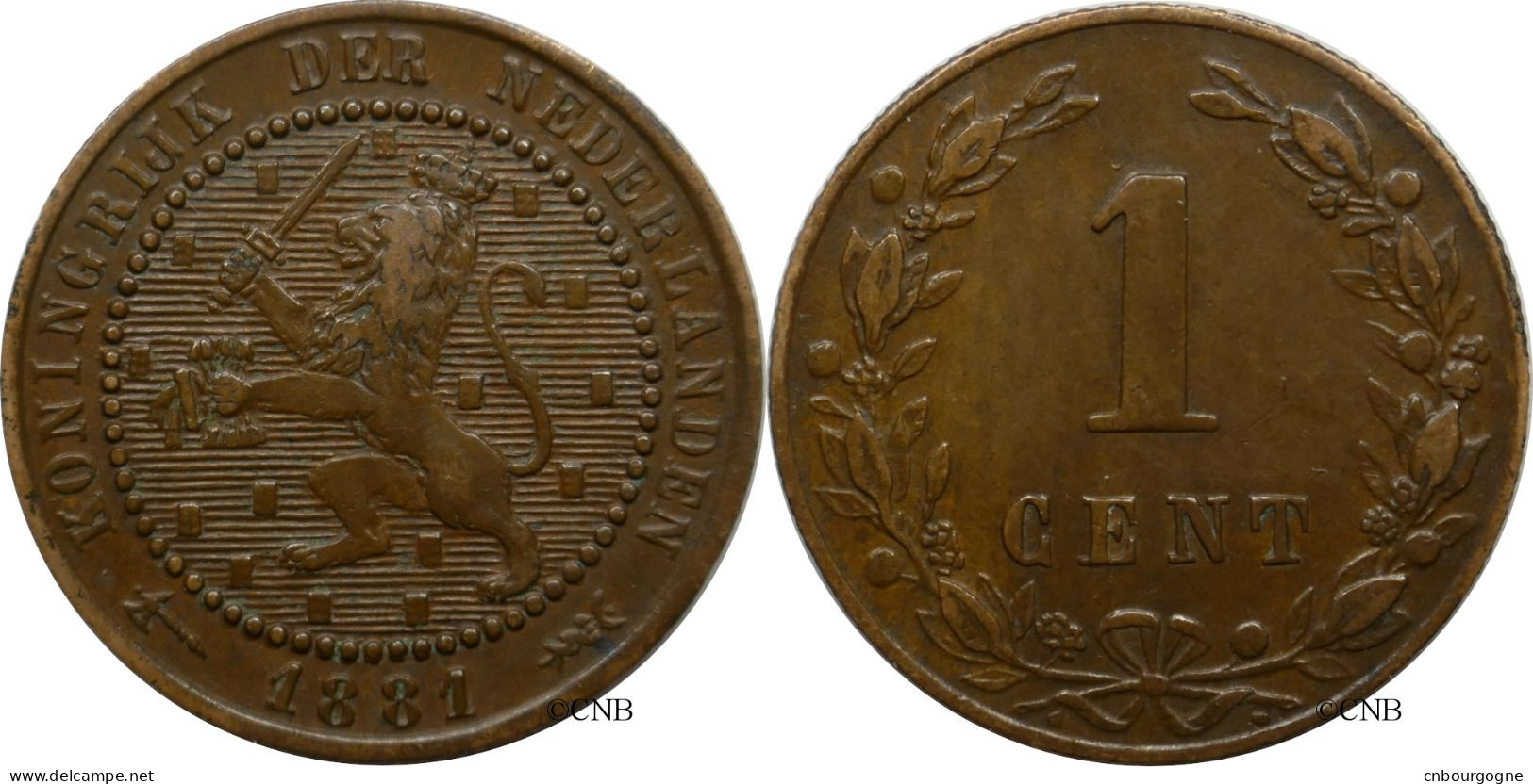 Pays-Bas - Royaume - Guillaume III - 1 Cent 1881 - TTB/XF45 - Mon5470 - 1849-1890: Willem III.