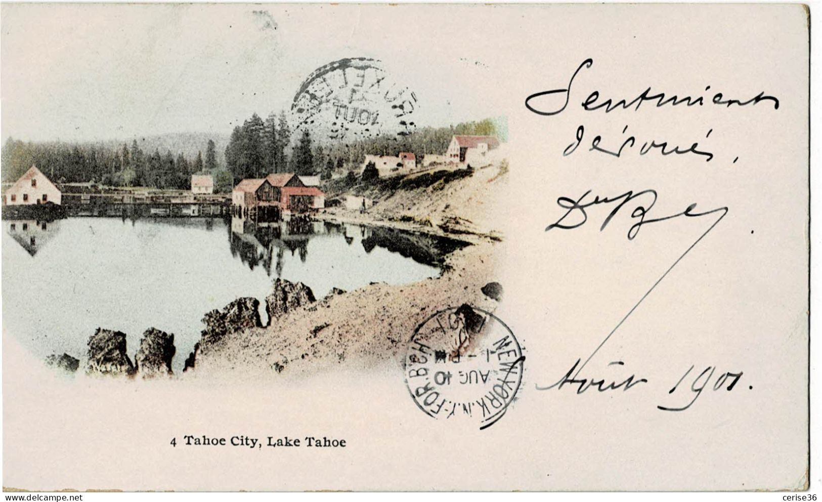 Tahoe City Lake Tahoe Circulée En 1901 - Altri & Non Classificati