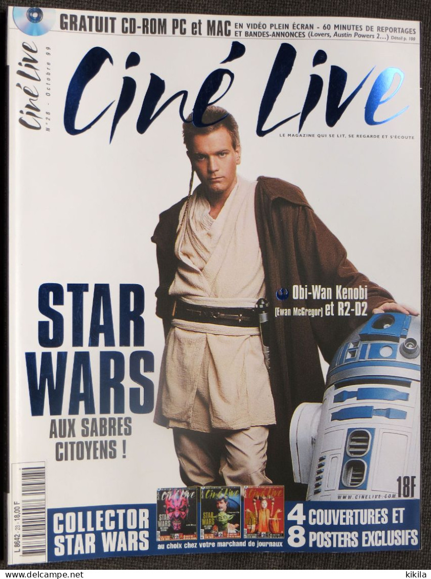 CINÉ LIVE N° 28 Octobre 1999 Magazine De Cinéma Star Wars Evan McGregor Georges Lucas Natalie Portman  Pierce Brosnan * - Cinema