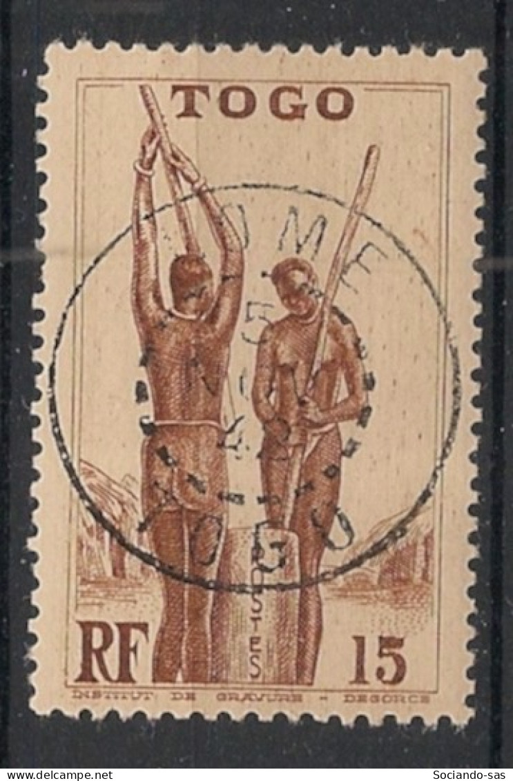 TOGO - 1941 - N°YT. 187 - Pilage Du Mil 15c - Oblitéré / Used - Gebraucht