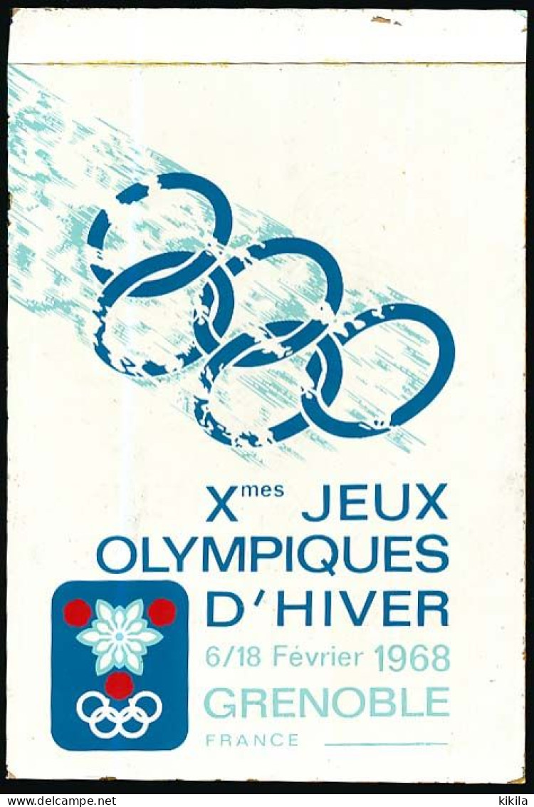 Autocollant  X° Jeux Olympiques D'Hiver De GRENOBLE 1968 Olympic Games 68 L'Affiche De Jean Briand - Sonstige & Ohne Zuordnung