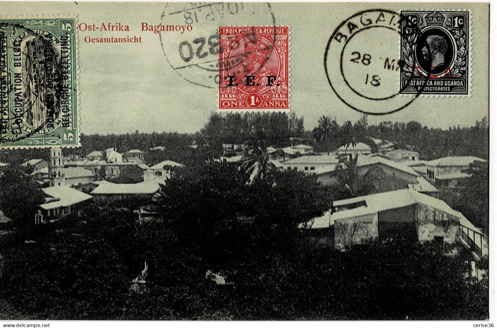 Bagamoyo Circulée En 1918 Occupation Belge  Circulée En 1918 - Tansania