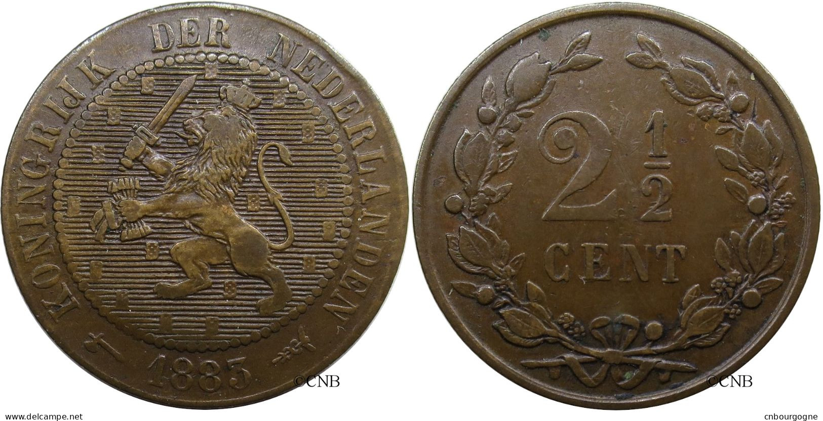 Pays-Bas - Royaume - Guillaume III - 2 1/2 Cents 1883 - TB+/VF35 - Mon4046 - 1849-1890: Willem III.