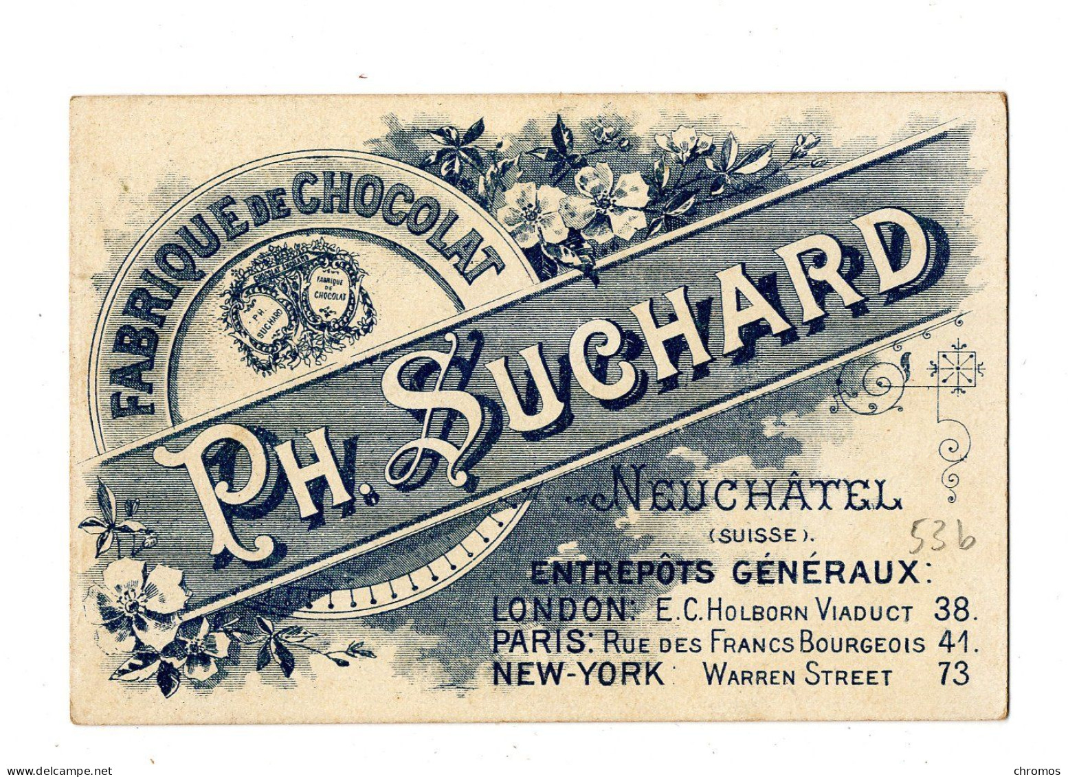 Chromo Chocolat Suchard S 53 / B, Serie Femmes Et Fleurs - Suchard