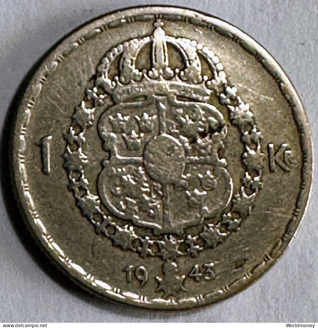 Sweden 1 Krona 1943 (Silver) - Sweden