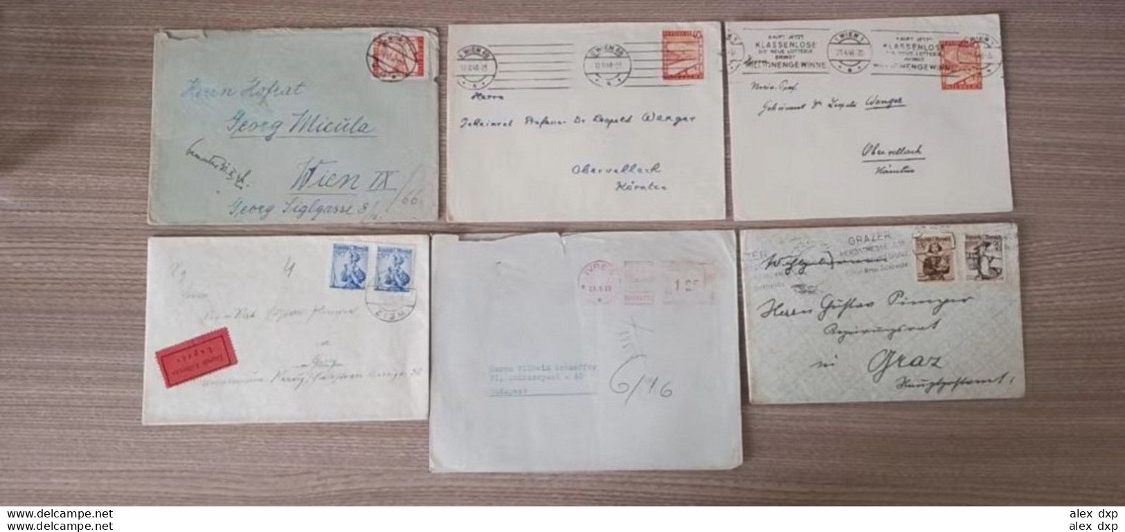 AUSTRIA (LOT-4) > 1933-48 POSTAL HISTORY > 6 Covers From 1st And 2nd Republic Periods - Andere & Zonder Classificatie
