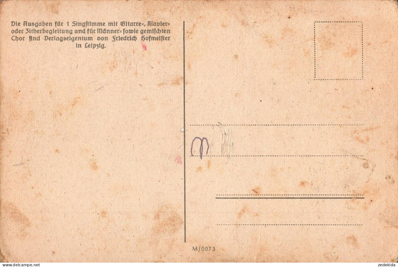 H2077 - Litho Anton Günther Liedkarte - Deitsch On Frei Woll Mir Sei ....Gottesgab Böhmen Erzgebirgisches Volkslied - Muziek