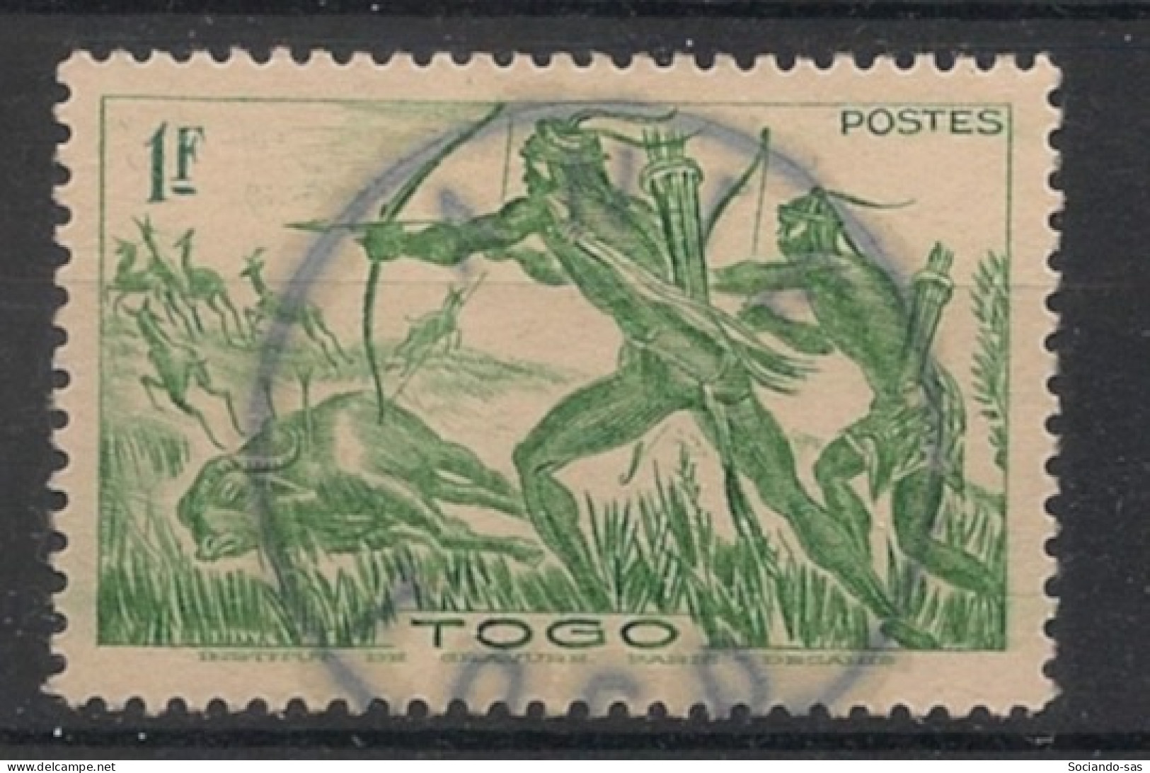 TOGO - 1942-44 - N°YT. 220 - Chasse à L'arc 1f - Oblitéré / Used - Used Stamps