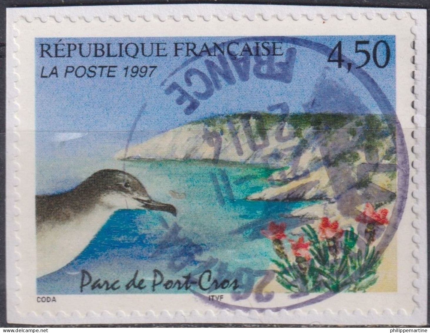 V4P1 - France 1997 - YT 3057 (o) Sur Fragment - Used Stamps