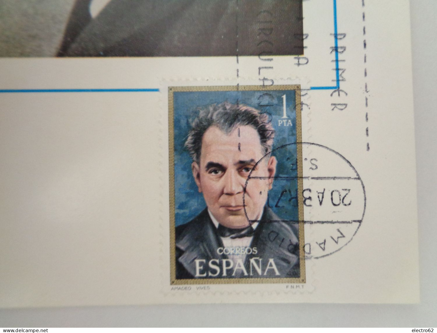 FDC Espagne España Amadeo Vives écrivain Compositeur Opéra Writer Auteur Scrittore Spain - Altri & Non Classificati