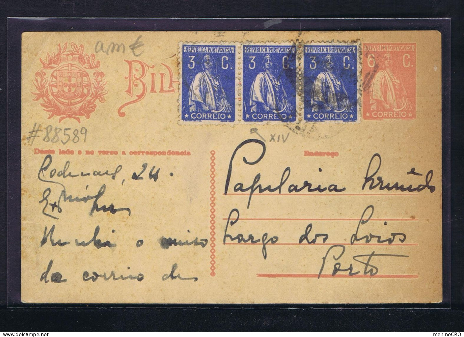 #88589 PORTUGAL Postal Stationery CERES 192x Mailed PORTO - Otros & Sin Clasificación