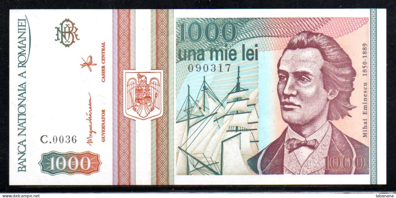 659-Roumanie 1000 Lei 1993 C0036 Neuf/unc - Rumania