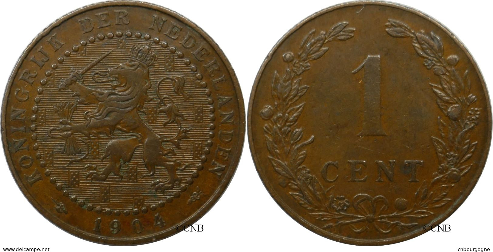 Pays-Bas - Royaume - Wilhelmina - 1 Cent 1904 - TTB+/AU50 - Mon5233 - 1 Centavos
