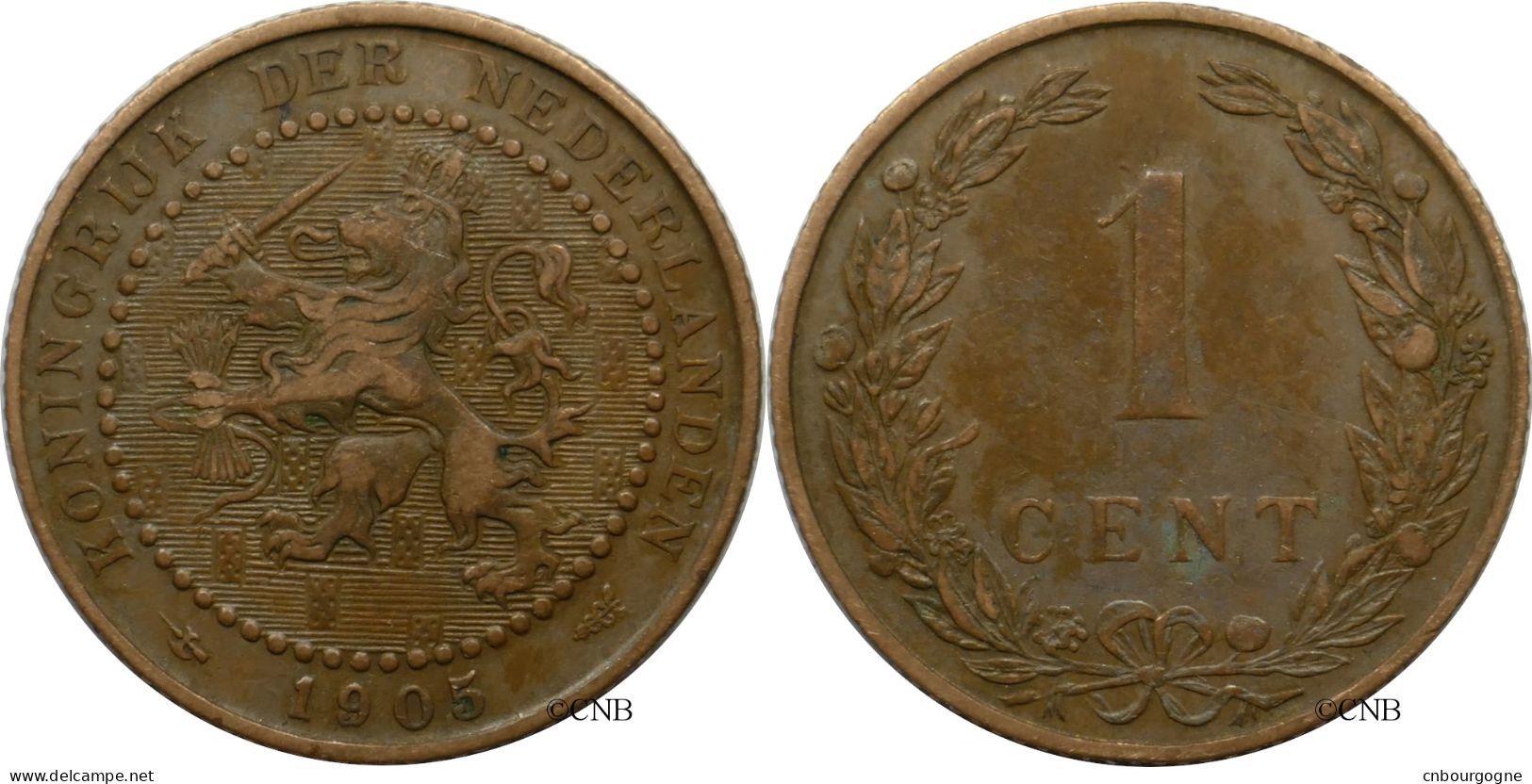Pays-Bas - Royaume - Wilhelmina - 1 Cent 1905 - TTB/XF45 - Mon6162 - 1 Centavos