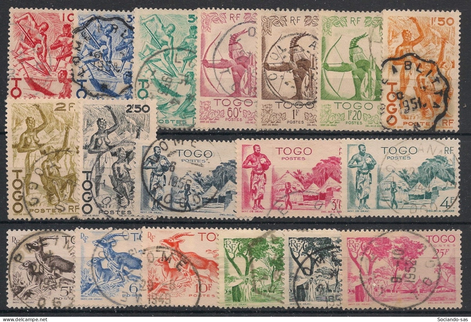 TOGO - 1947 - N°YT. 236 à 253 - Série Complète - Oblitéré / Used - Oblitérés