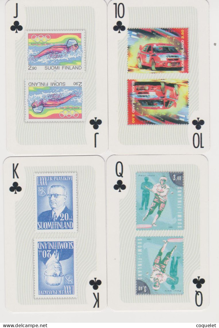 FINLANDE jeu  NEUF complet 54 cartes toutes avec timbres de FINLANDE 2 JOKERS  émis par poste finlandaise