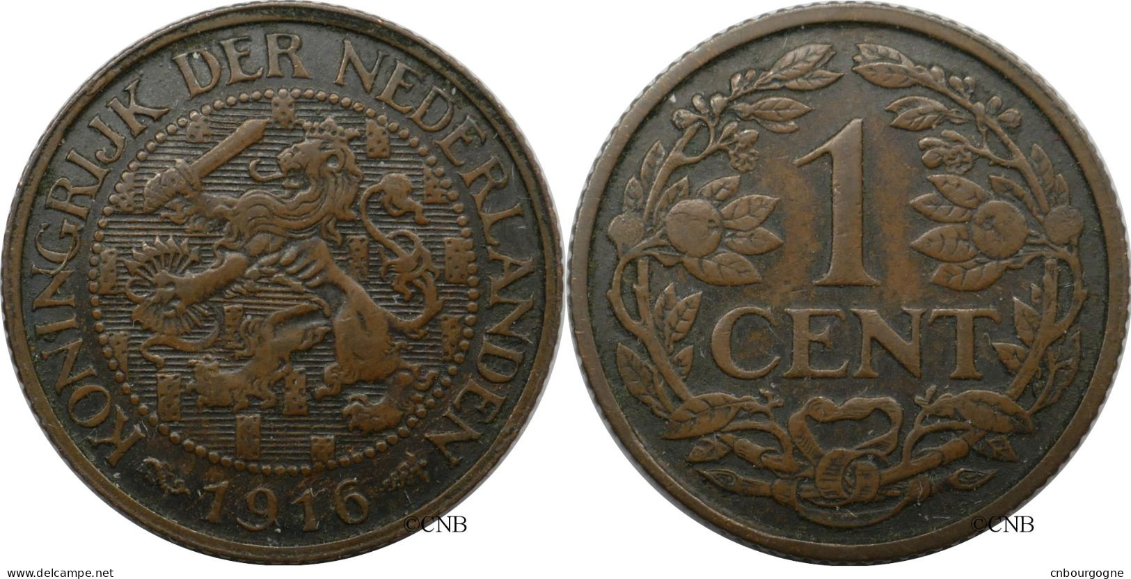 Pays-Bas - Royaume - Wilhelmina - 1 Cent 1916 - TTB/XF45 - Mon6667 - 1 Centavos