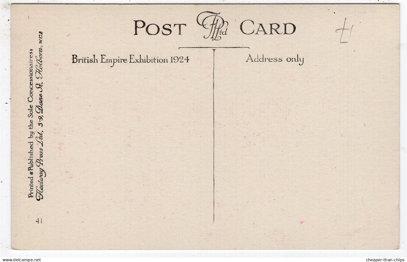 BRITISH EMPIRE EXHIBITION 1924 - In The Amusement Park - Artist Potts - Fleetway 41 - Ausstellungen