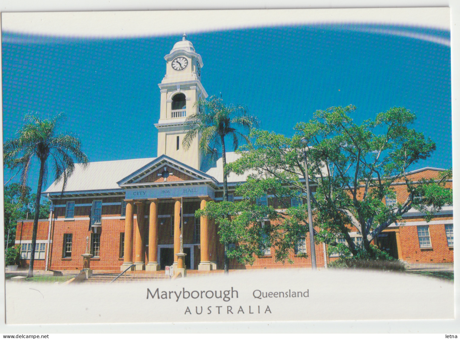 Australia QUEENSLAND QLD 1908 City Hall MARYBOROUGH Murray Views MARS002A Postcard C1990s - Andere & Zonder Classificatie