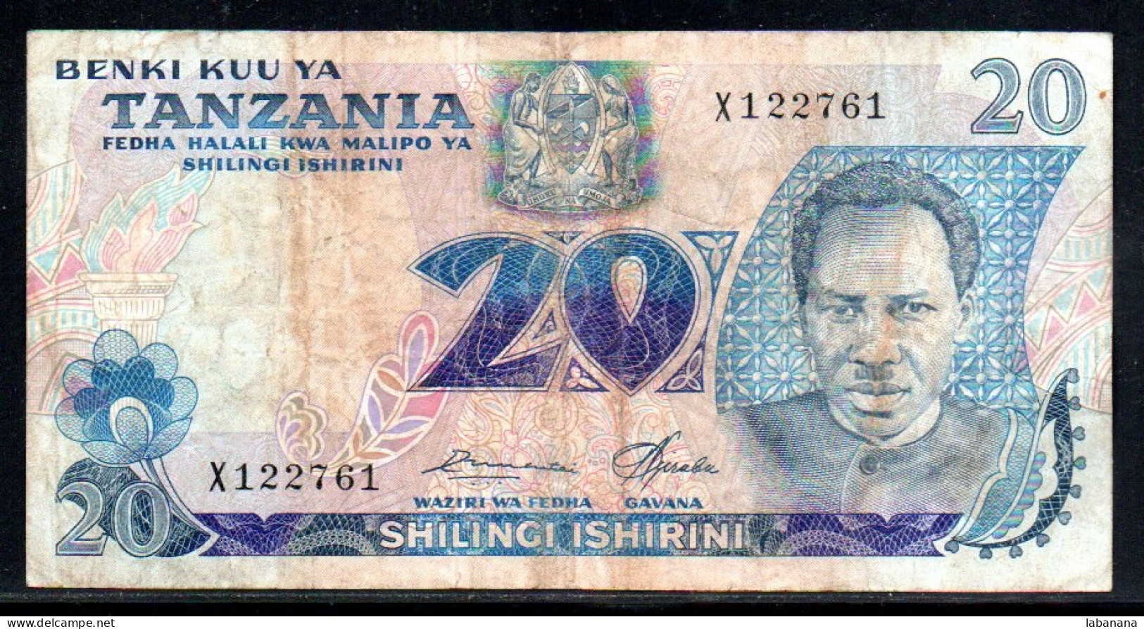 329-Tanzanie 20 Shilingi 1978 X122 Sig.5 - Tansania