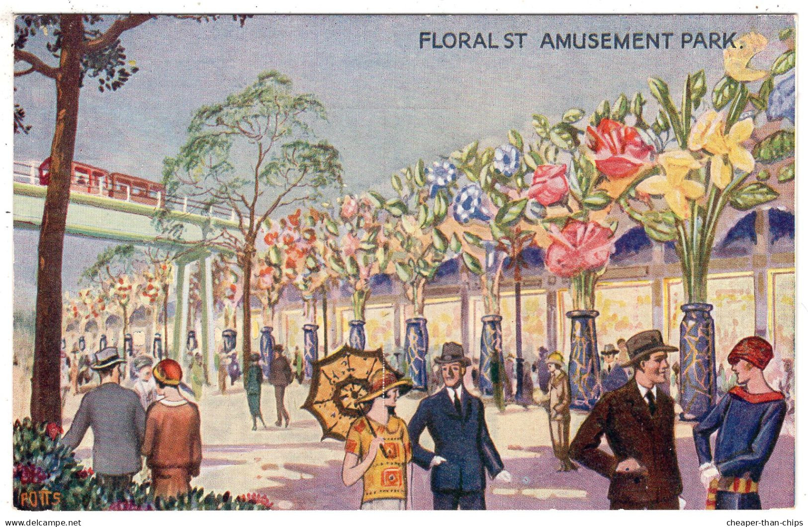 BRITISH EMPIRE EXHIBITION 1924 - Floral Street  Amusement Park - Artist Potts - Fleetway 38 - Ausstellungen