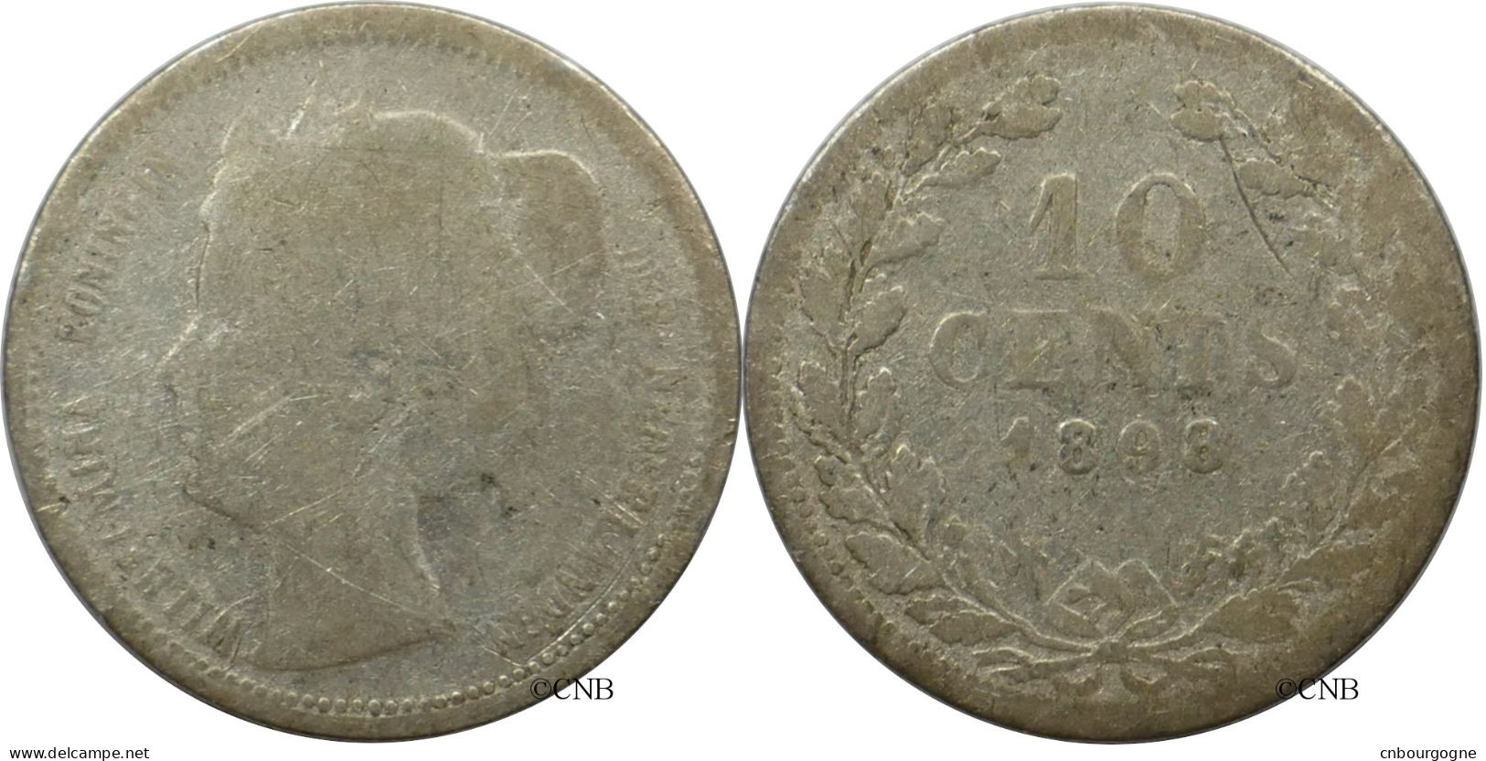 Pays-Bas - Royaume - Wilhelmina - 10 Cents 1898 - B/VG10 - Mon5710 - 10 Centavos