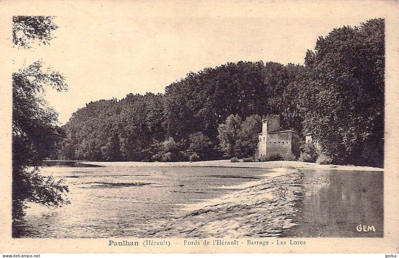 *CPA - 34 - PAULHAN - Bords De L'Hérault - Barrage Les Lorcs - Paulhan