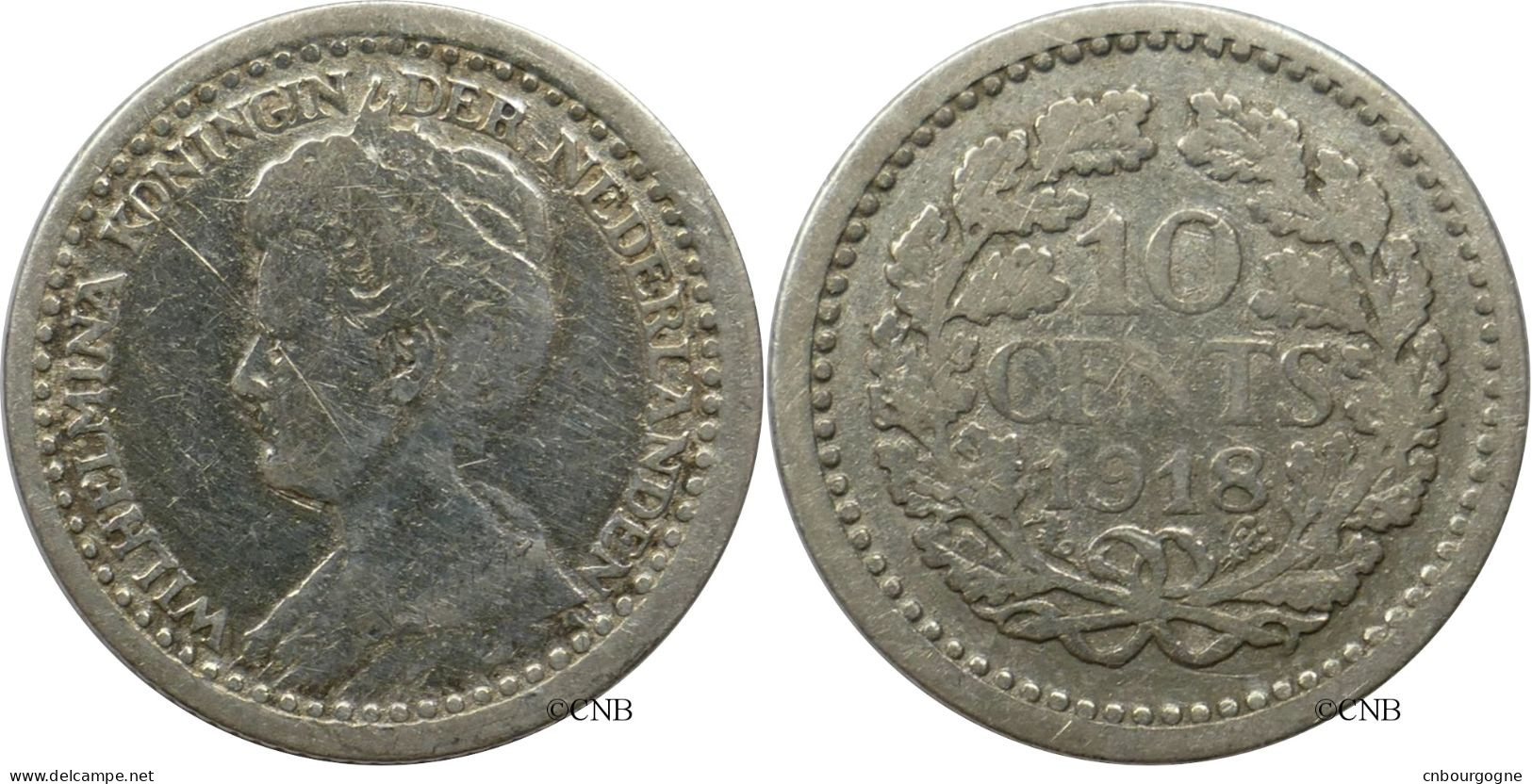 Pays-Bas - Royaume - Wilhelmina - 10 Cents 1918 - TB/VF25 - Mon5711 - 10 Cent