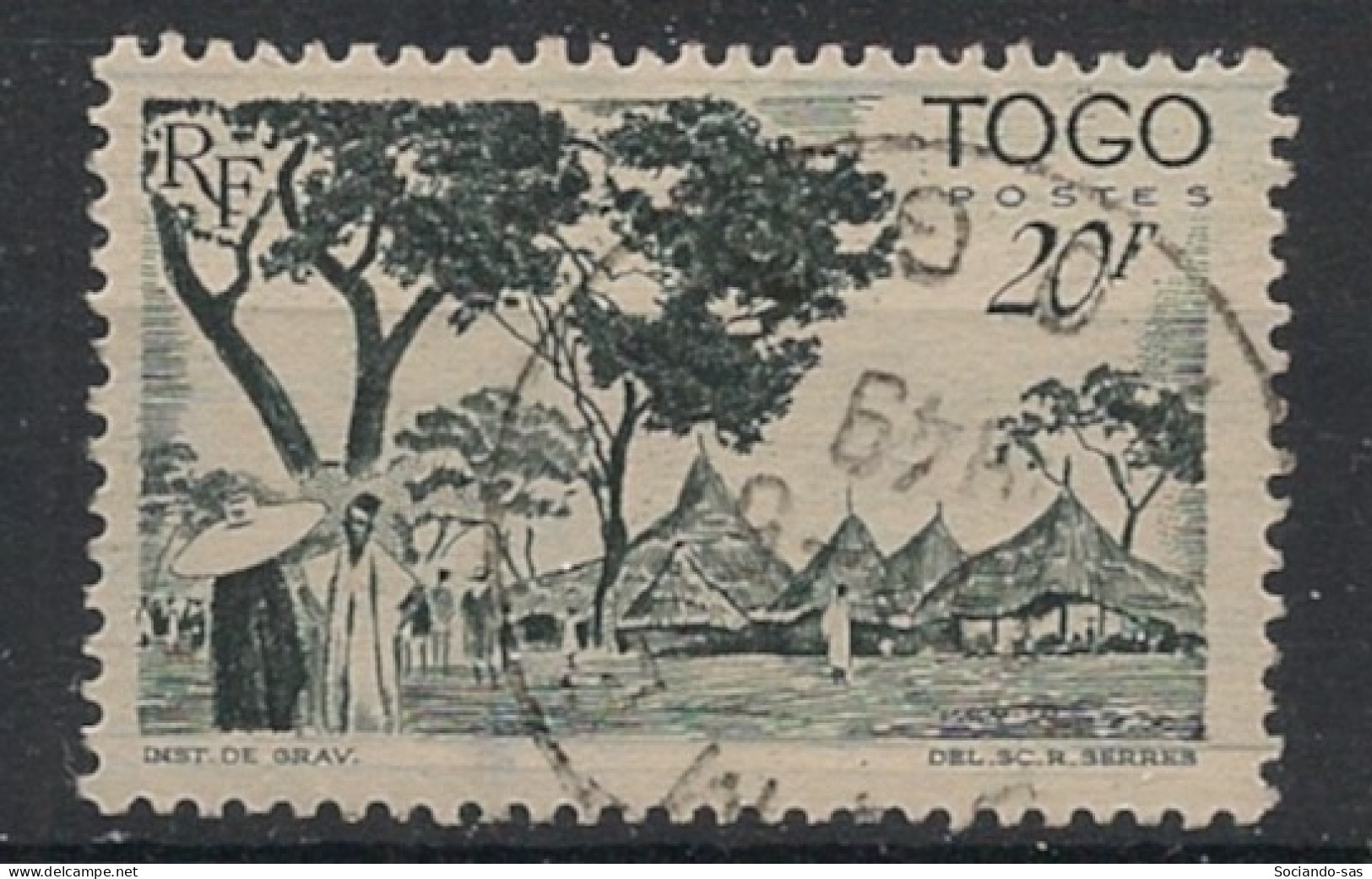 TOGO - 1947 - N°YT. 252 - Cases 20f - Oblitéré / Used - Oblitérés