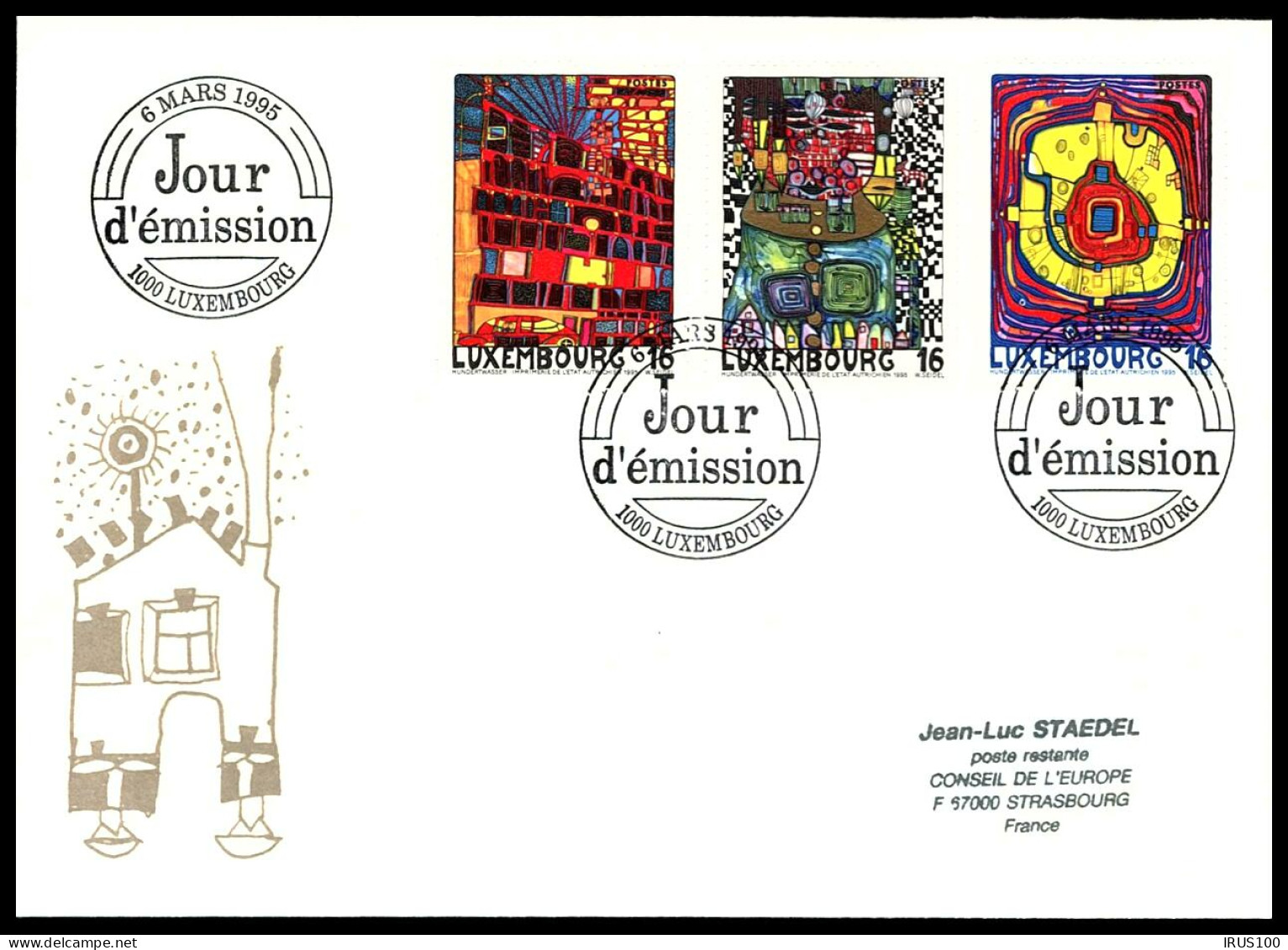 MILLÉNAIRE - LUXEMBOURG -  3 X 16 - 1995 - Storia Postale