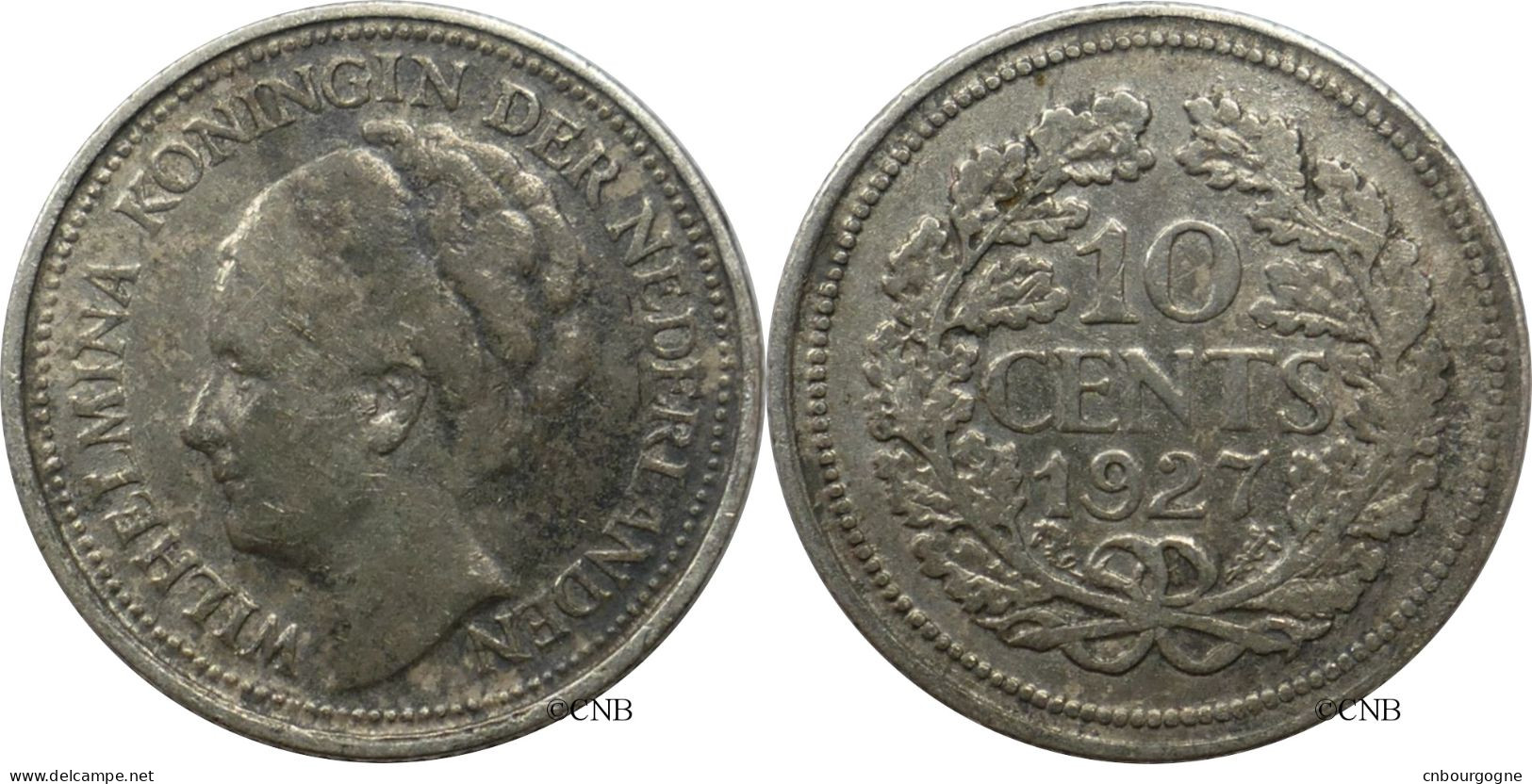 Pays-Bas - Royaume - Wilhelmina - 10 Cents 1927 - TB+/VF35 - Mon5836 - 10 Centavos