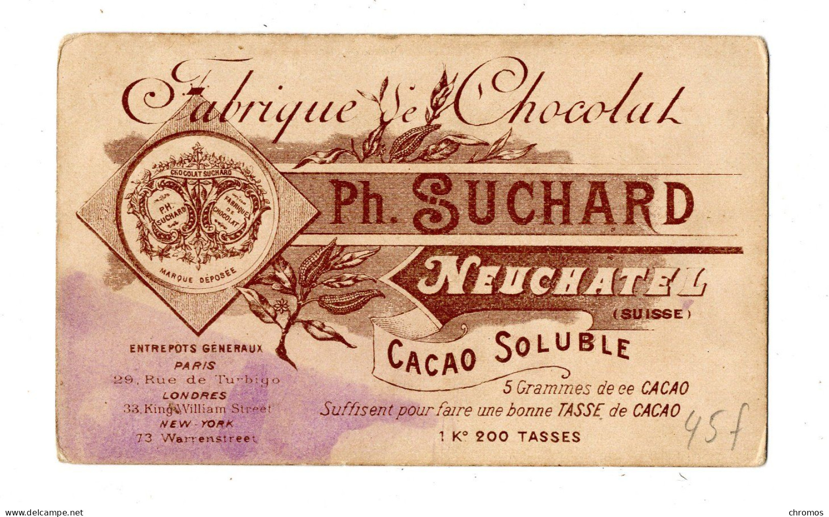 Chromo Chocolat Suchard S 45 / F, Rebus, Corrida, Espagnemilitaire, Infanterie Allemagne - Suchard
