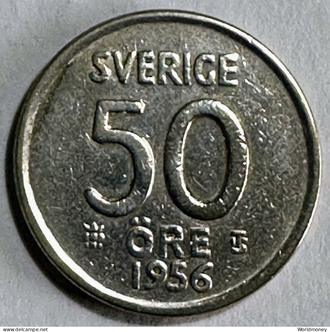 Sweden 50 Ore 1956 (Silver) - Suède