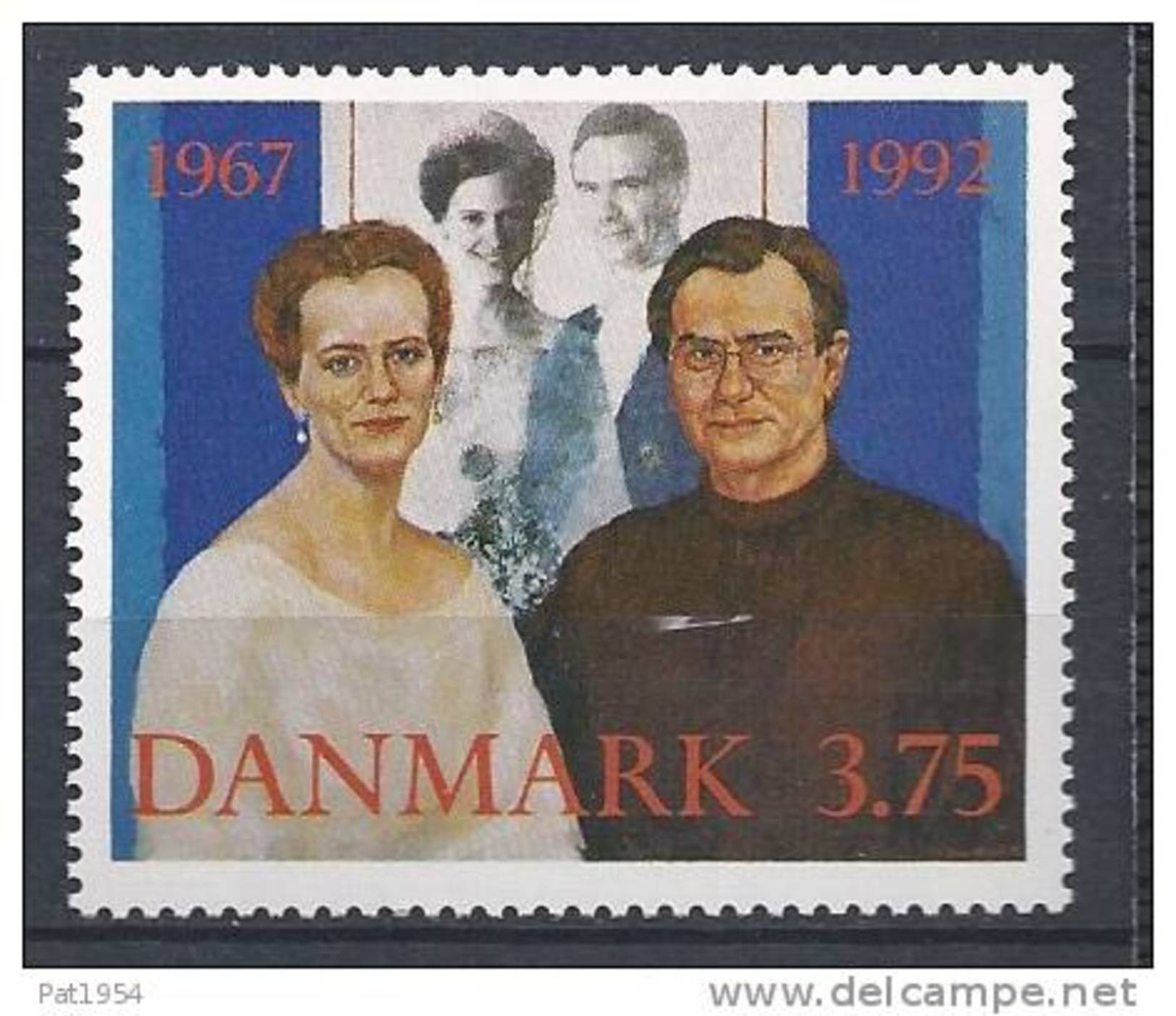 Danemark 1992 N°1034  Neuf ** 25 Ans Du Mariage Royal - Unused Stamps