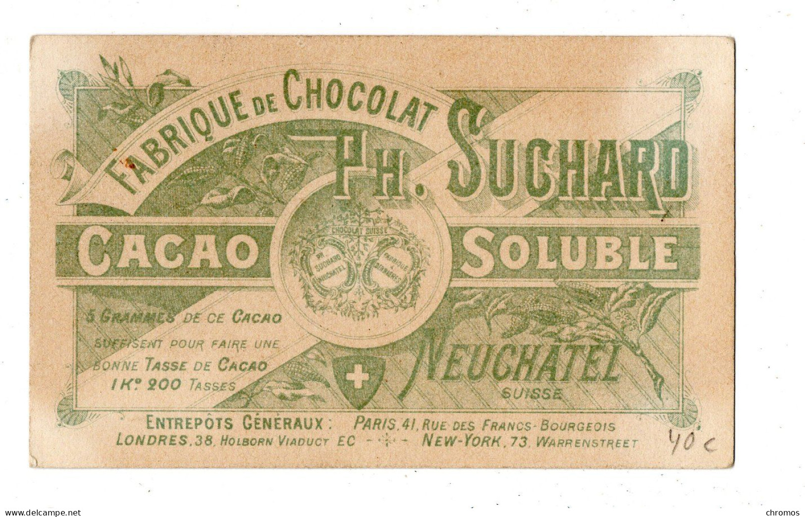 Chromo Chocolat Suchard S 40, C, Image D'ombre, Au Magasin - Suchard