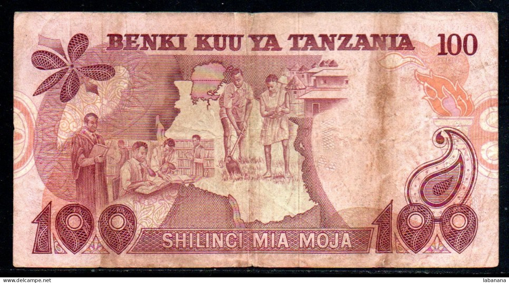 659-Tanzanie 100 Shilingi 1977 DV716 Sig.6 - Tanzanie