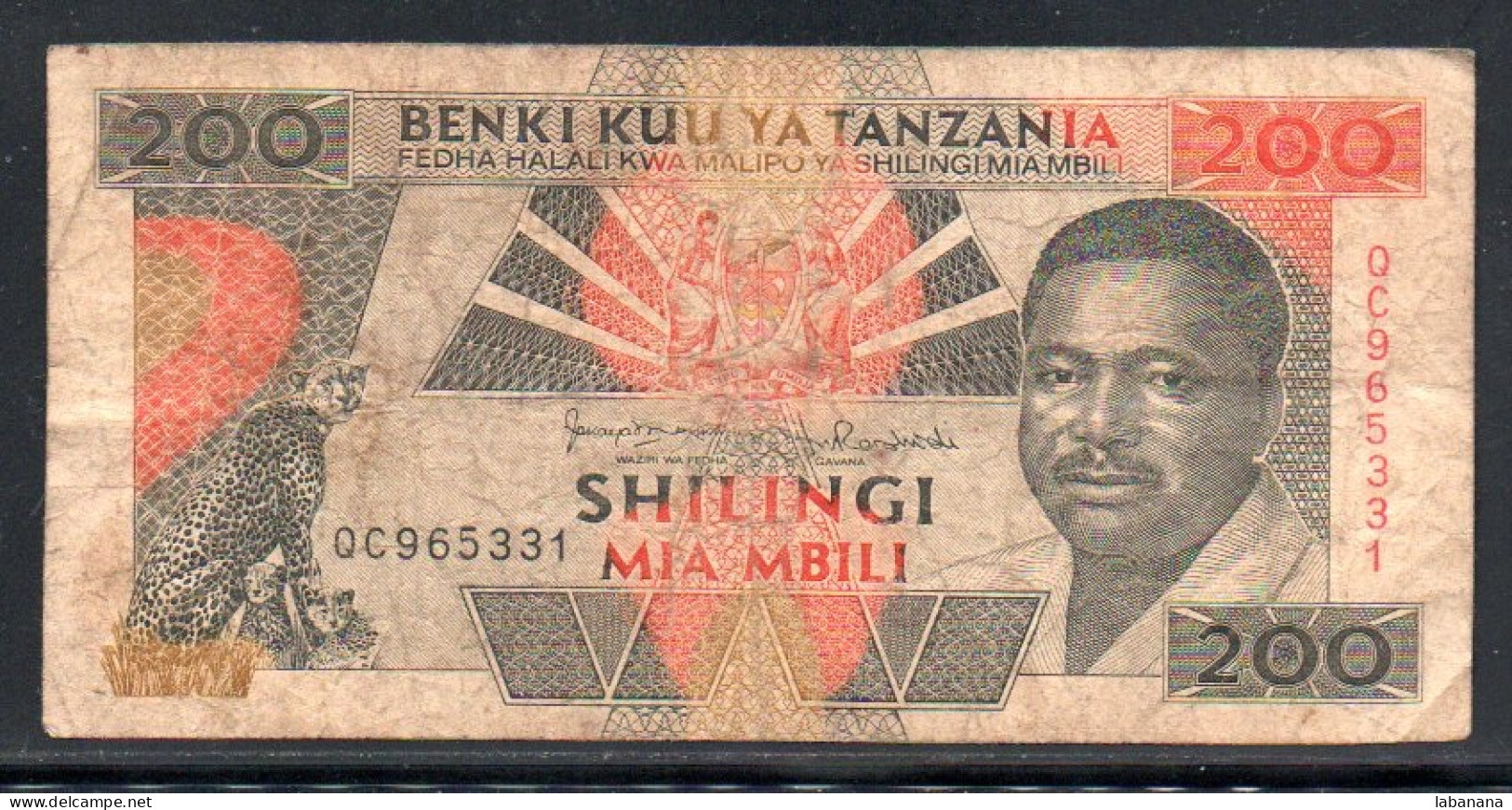 659-Tanzanie 200 Shilingi 1993 OC965 Sig.11 - Tanzania