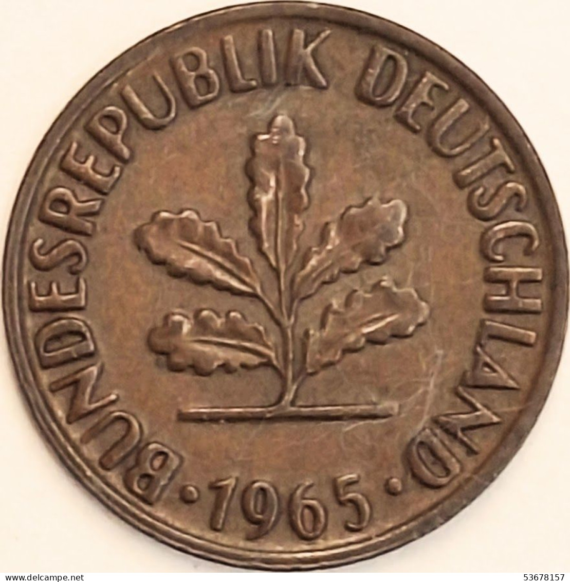 Germany Federal Republic - 2 Pfennig 1965 G, KM# 106 (#4513) - 2 Pfennig