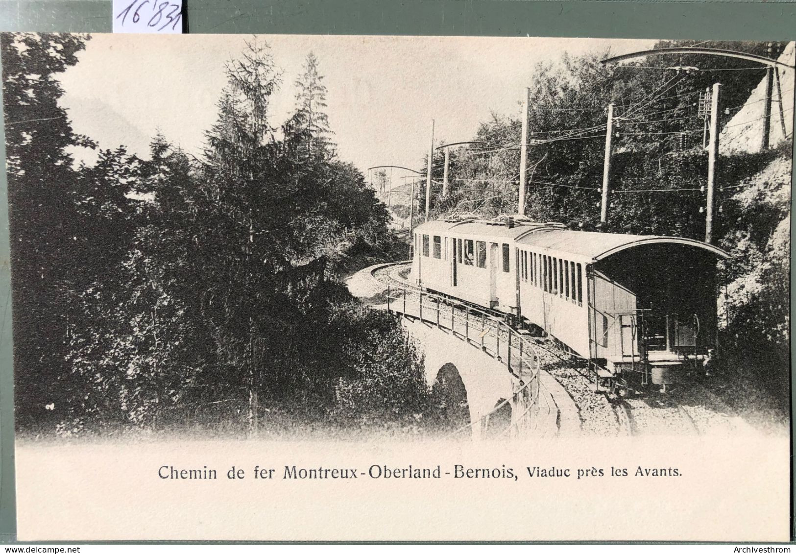 Les Avants Sur Montreux (Vaud), Avec Train Du MOB Au Viaduc Près Les Avants (16'831) - Montreux