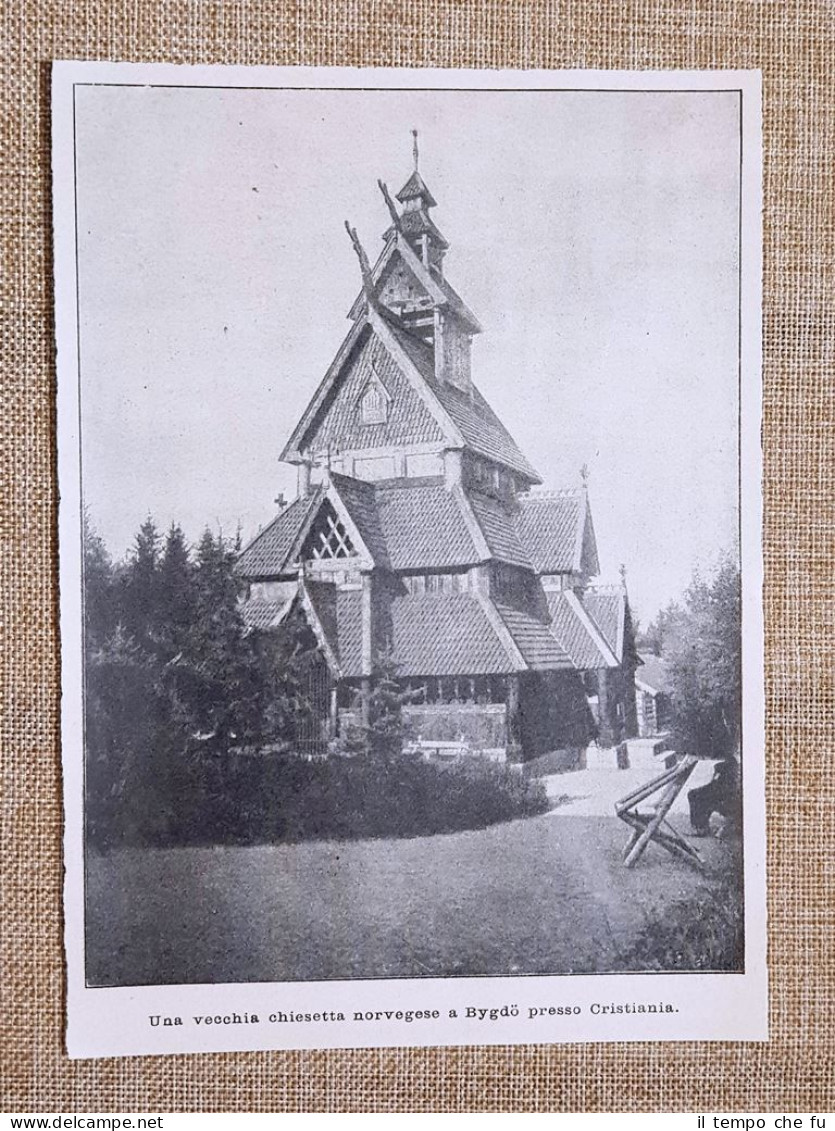 Una Vecchia Chiesa A Bygdoy Nel 1896 Oslo Norvegia - Before 1900