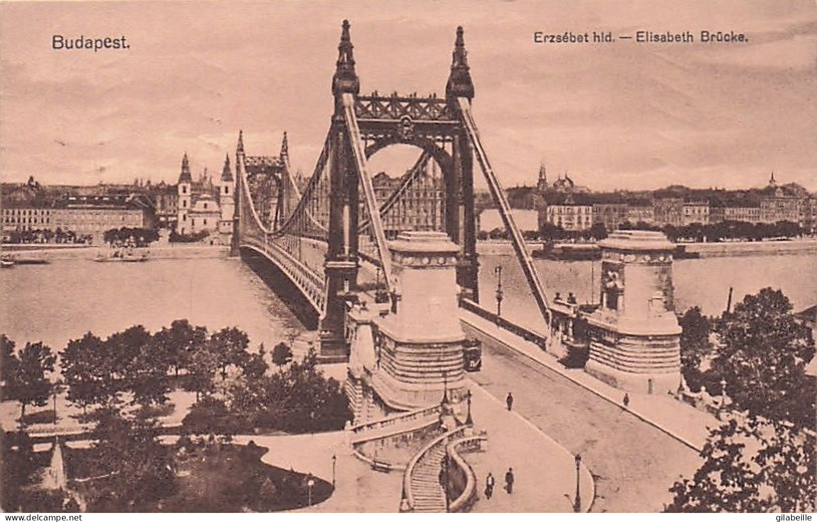 Hungary  - Budapest  -  Erzsebet Hid - 1912 - Hongrie