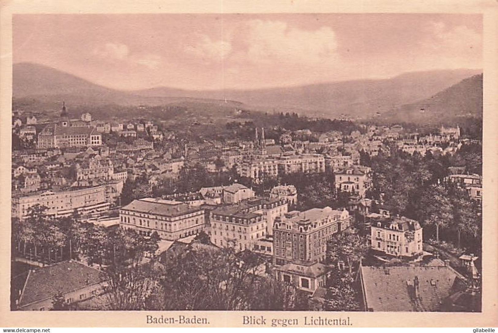 BADEN BADEN -  Blick Gegen Lichtental - Baden-Baden